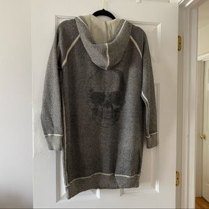 Skull Cashmere Zip-up Hoodie